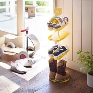Yamazaki Bright Yellow and White Shoe Rack